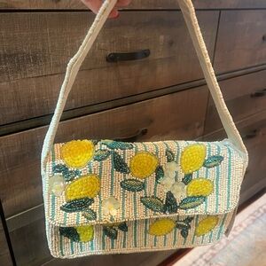 Lemon Beaded Bag